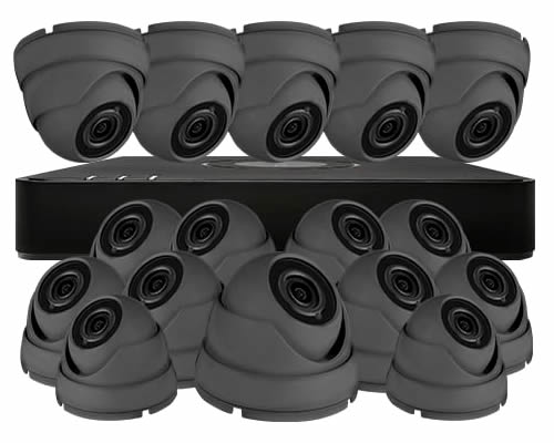 Aveesa 16 Camera CCTV System DVR-116G-F1 & 16x AV-522DXF-G2 HiLook 16 Camera CCTV System DVR-216G-F1 & 16x THC-T120-M