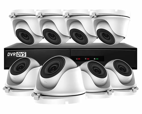 Hiwatch 8 Camera Home CCTV System DVR-216G-F1 & 8x THC-T120-M Hiwatch 8 Camera Home CCTV System DVR-216G-F1 & 8x THC-T120-M